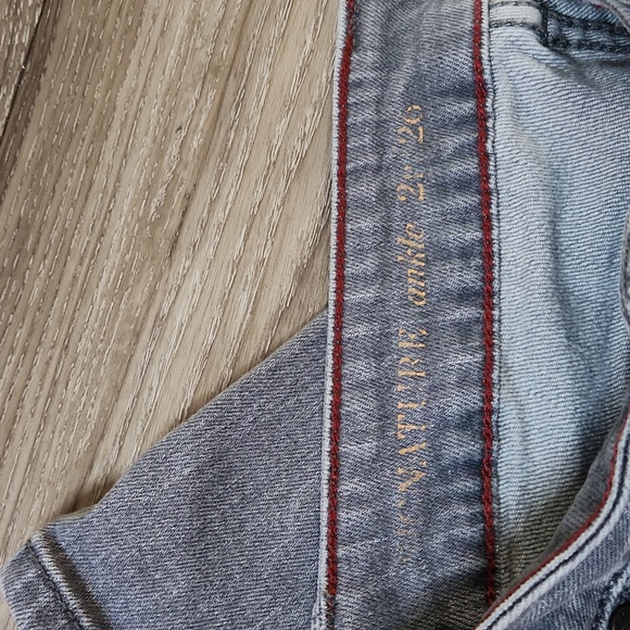 Signature Gray Denim Mid-Rise Stretch Ankle Length Jeans Women's 2 - Picture 6 of 14